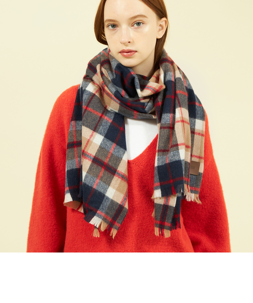 ウォッシャブルカシミヤハウスチェックストール