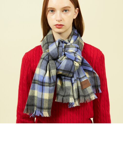 ウォッシャブルカシミヤハウスチェックストール