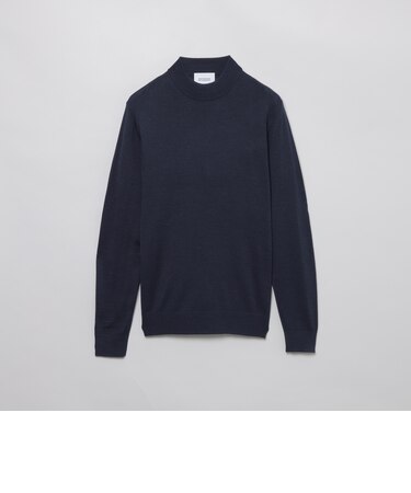 【WEB&一部店舗限定】ウール/アクリル天竺 モックネックプルオーバーニット