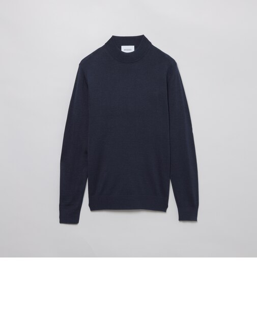 【WEB&一部店舗限定】ウール/アクリル天竺 モックネックプルオーバーニット
