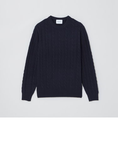 【WEB&一部店舗限定】ミニケーブル クルーネックニット