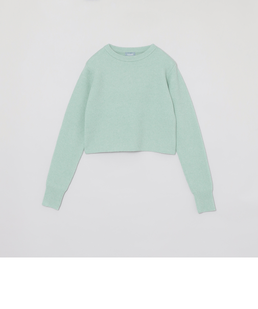 GREY LABEL クロップドアルパカ混ニット