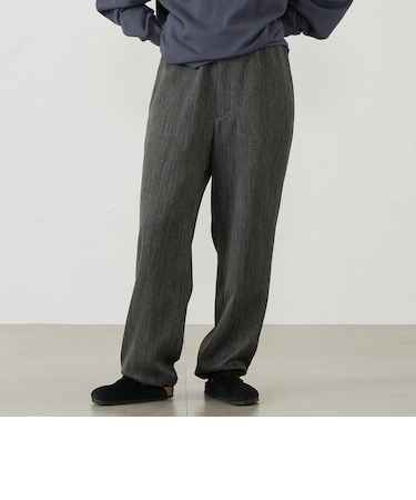 GREY LABEL サテンツイードドロストパンツ