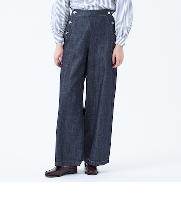 コットンリネンデニムマリンパンツ