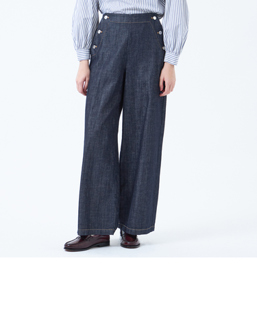 コットンリネンデニムマリンパンツ