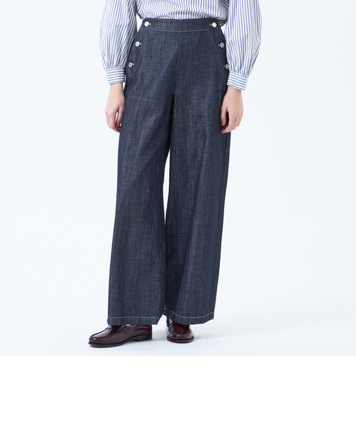 コットンリネンデニムマリンパンツ