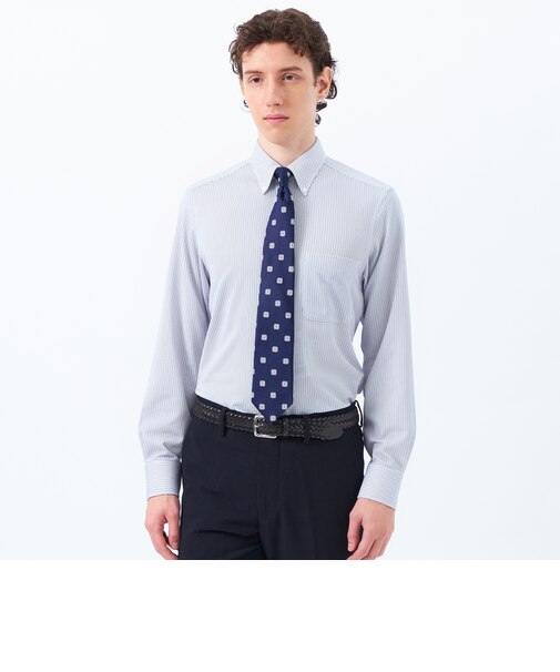 トロッター ボタンダウンシャツ 無地/トリコットストライプ