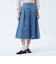 コットンリネンデニムグルカスカート