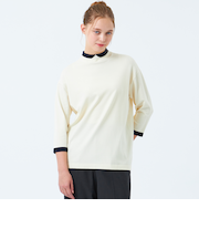 Cleric Collar Knit ワイドフィット(七分袖)