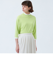 Cleric Collar Knit ワイドフィット(七分袖)