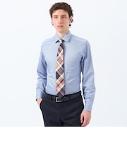 トロッター セミワイドシャツ オックス/ストライプ/チェック