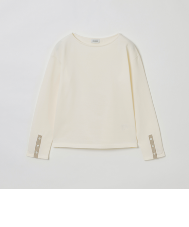 スリーブボタンニット