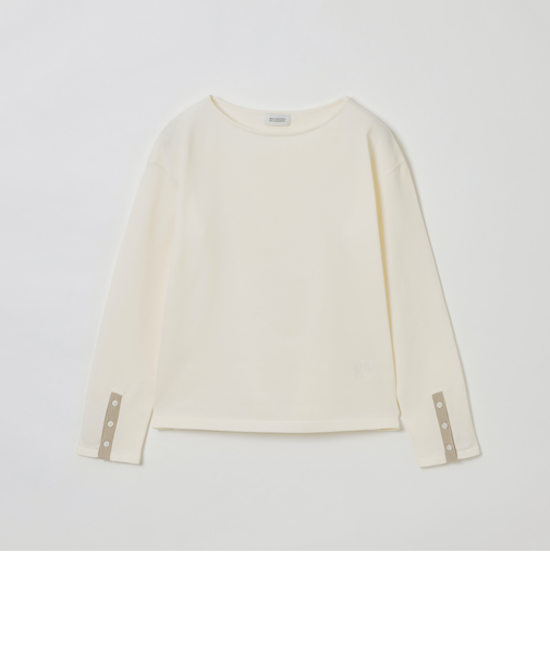 スリーブボタンニット