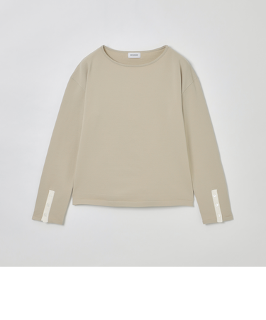 スリーブボタンニット