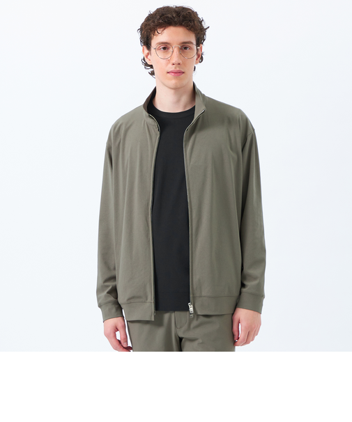 ドライフラットストレッチ スタンドカラーブルゾン ドライフラットストレッチクロス