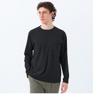 ドライフラットストレッチ クルーネックロンＴ ドライフラットストレッチクロス