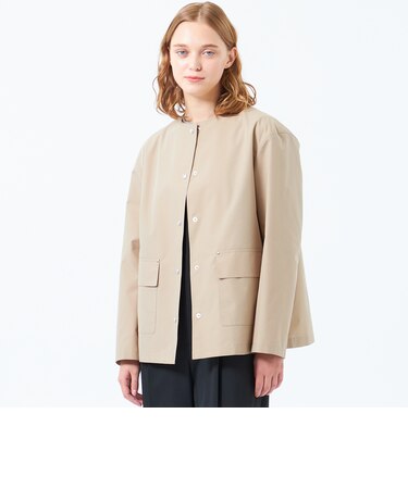 レインウェザークロスノーカラーミドルジャケット