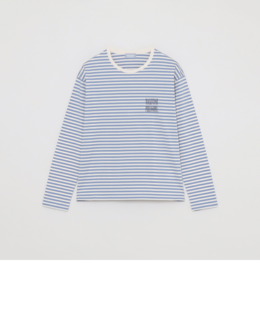 GREY LABEL シャープログ ロングスリーブボーダーTシャツ