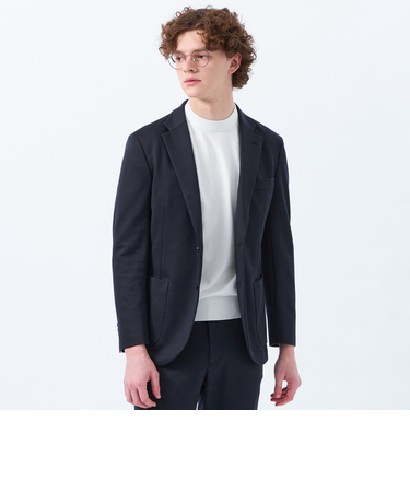 テーラードジャージー ジャケット 24G梳毛ジャージー