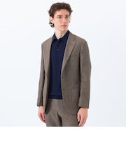 テーラードジャージージャケット 杢カラミストレッチ