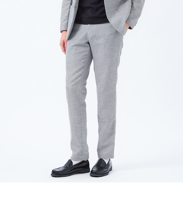 テーラードジャージーパンツ 杢カラミストレッチ