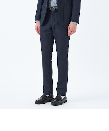 テーラードジャージーパンツ 杢カラミストレッチ