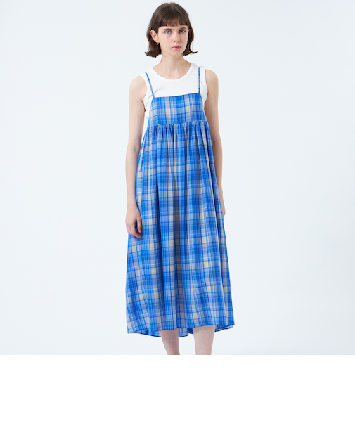 タータンチェックキャミワンピース