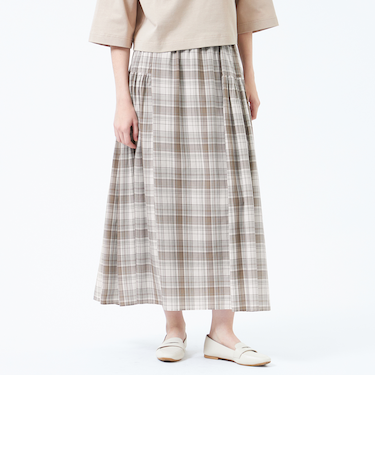 タータンチェックボリュームスカート