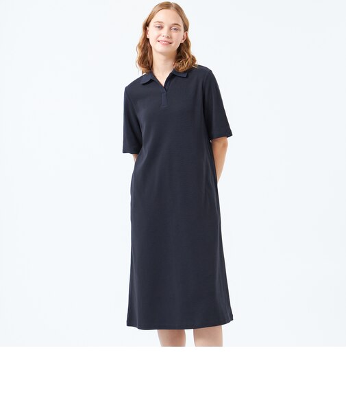 ジャージーポロワンピース