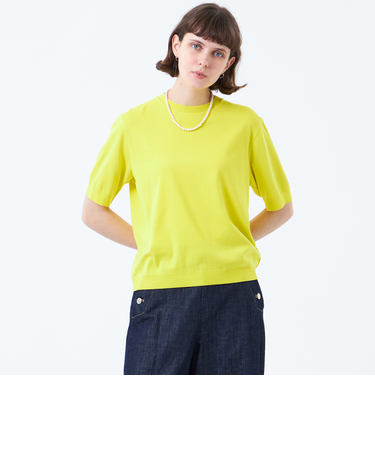 ハイゲージクルーネックニットT