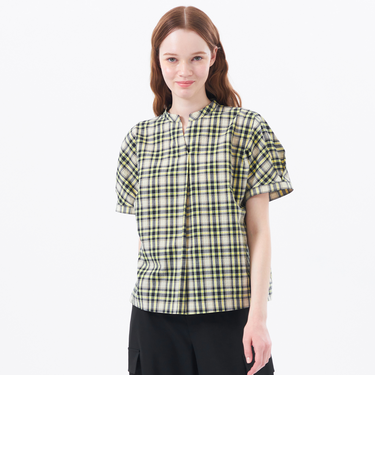 サッカーチェックスキッパーブラウス