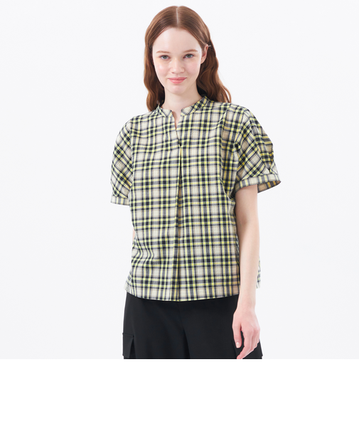 サッカーチェックスキッパーブラウス