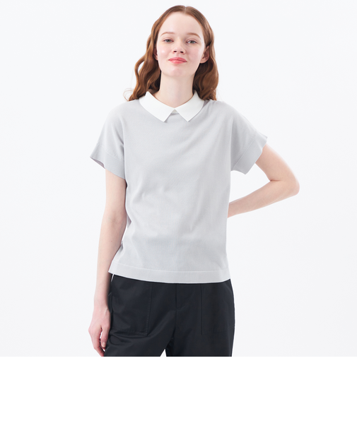 【Bicolor Knit Polo（バイカラーニットポロ）】ハーフスリーブ
