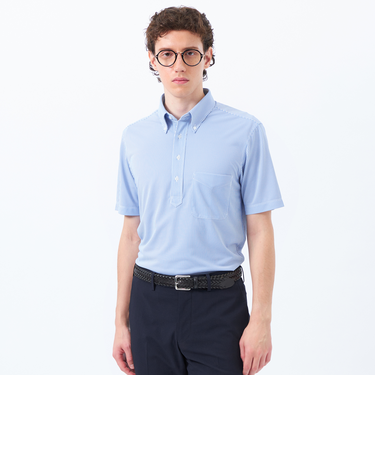 トロッター 鹿の子ジャージー プリント柄バリエーション ボタンダウンポロ