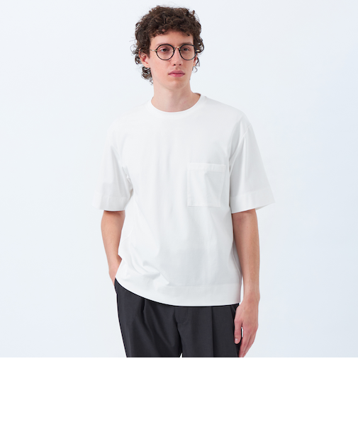 ベアスムース　五分袖ポケットTシャツ