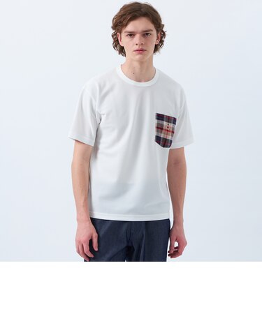 【WEB&一部店舗限定】バッキンガムベア ハイエアーカノコ チェックポケット半袖Tシャツ