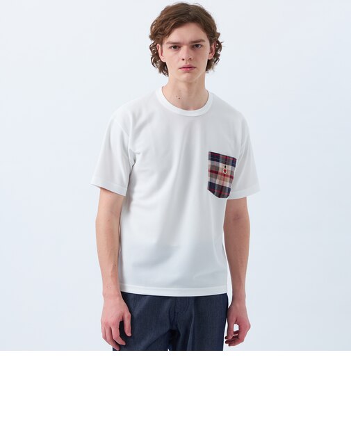 【WEB&一部店舗限定】バッキンガムベア ハイエアーカノコ チェックポケット半袖Tシャツ