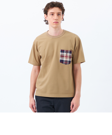 【WEB&一部店舗限定】バッキンガムベア ハイエアーカノコ チェックポケット半袖Tシャツ