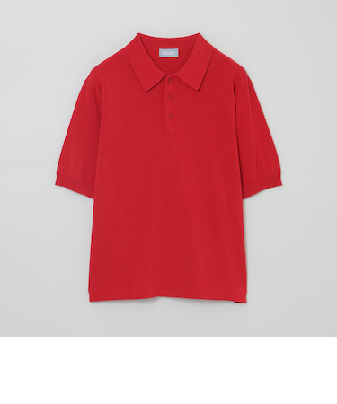 GREY LABEL リネンミックスニットポロ