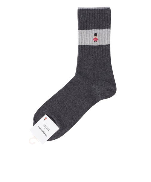 ライン×バッキンガムベアワンポイント  カジュアルソックス