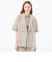 ドライタッチハーフスリーブテーラードジャケット