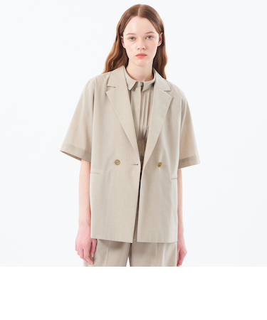 ドライタッチハーフスリーブテーラードジャケット