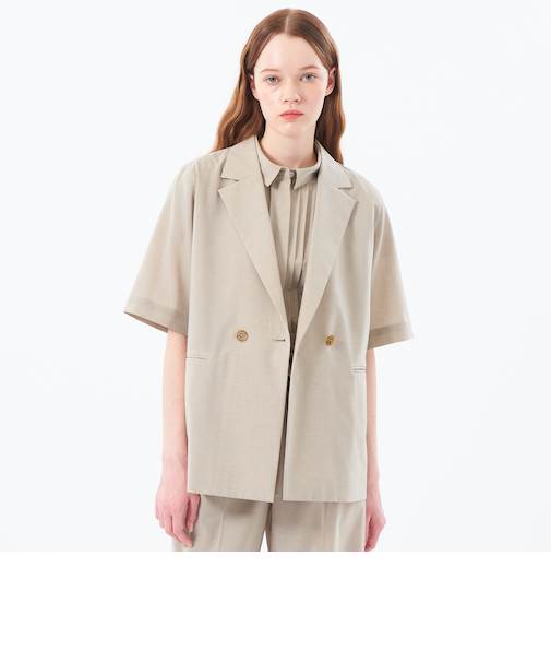 ドライタッチハーフスリーブテーラードジャケット