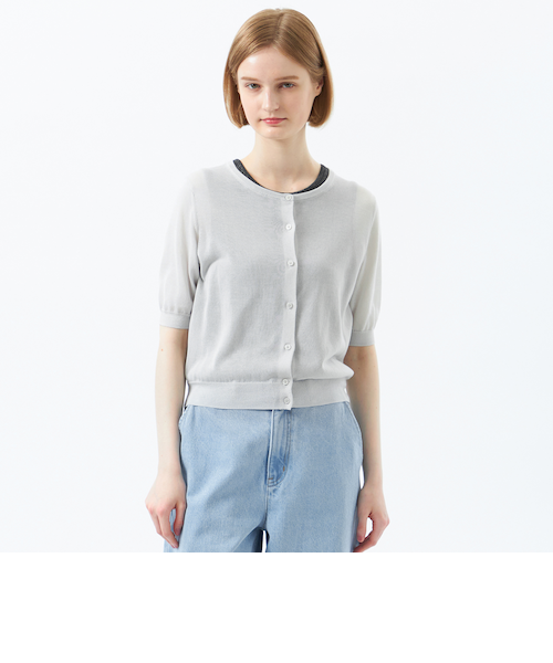 カーディガン 「Heavenly Sheer Knit」 ハーフスリーブカーディガン レディース MACKINTOSH PHILOSOPHY カーディガン 「Heavenly Sheer Knit