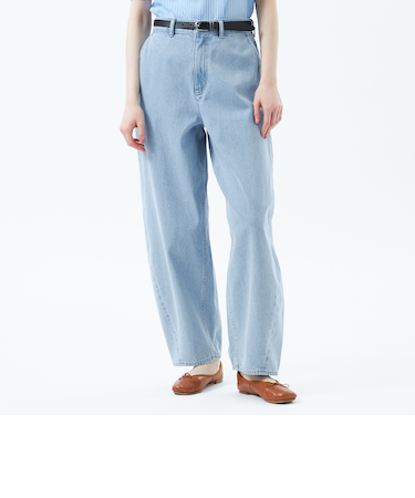 カーブワイドデニムパンツ