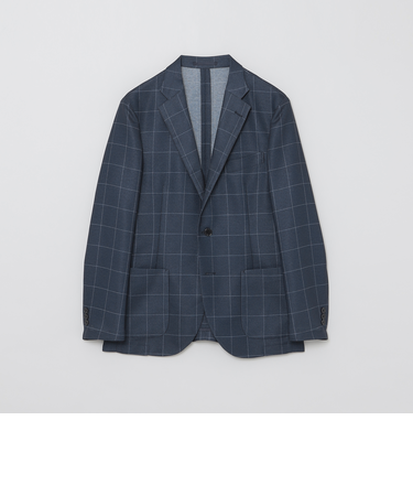 テーラードジャージー ジャケット カラミウィンドウペーン