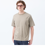 バッキンガムベア ランダムボーダー ワンポイントTシャツ