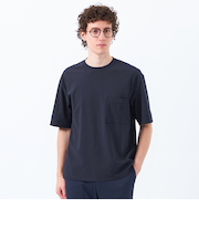 ドライフラットストレッチ クルーネック五分袖ポケT