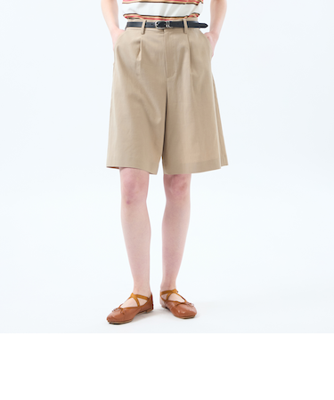 ワンタックハーフパンツ