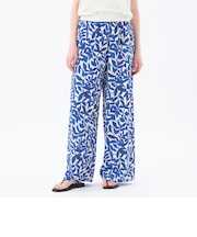 リーフプリントイージーパンツ